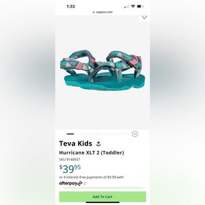 Toddler Girl’s Teva Hurricane CLT 2 Sandals - Size 5